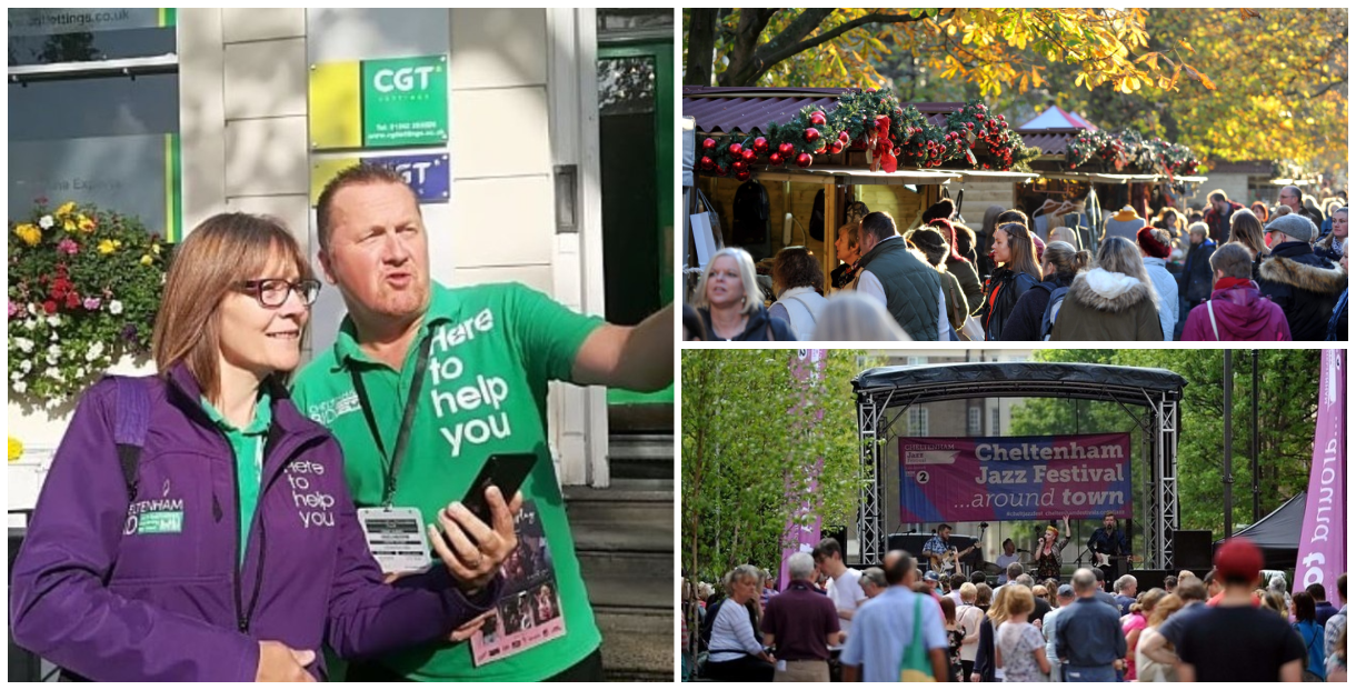 Images of Cheltenham BID ambassadors and BID sponsored events